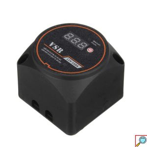 Αδιάβροχο Ψηφιακό Βολτόμετρο - Ρελέ VSR 12V 140A με Προστασία Απομόνωσης & Υπέρτασης για Σκάφη, Φορτηγά, Αυτοκίνητα - Μαύρο