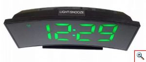 Ψηφιακό Ρολόι / Ξυπνητήρι Καθρέπτης με LED Οθόνη & Πράσινα Ψηφία, Επιτραπέζιο Μαύρο DS-3621L