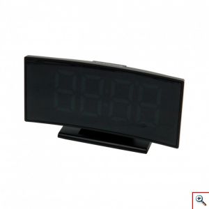 Ψηφιακό Ρολόι / Ξυπνητήρι Καθρέπτης με LED Οθόνη & Πράσινα Ψηφία, Επιτραπέζιο Μαύρο DS-3621L