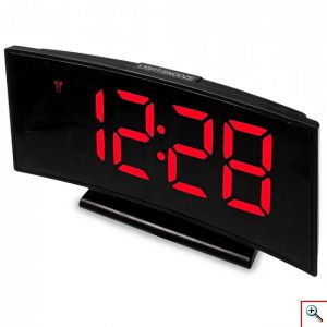 Ψηφιακό Ρολόι / Ξυπνητήρι Καθρέπτης με LED Οθόνη & Πράσινα Ψηφία, Επιτραπέζιο Μαύρο DS-3621L