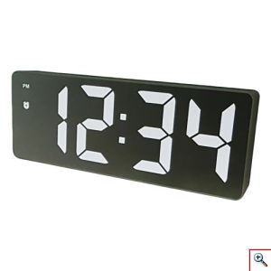 Ψηφιακό Ρολόι / Ξυπνητήρι Καθρέπτης με Οθόνη LED & Θερμόμετρο, Επιτραπέζιο GH-0712L - OEM