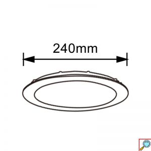 Χωνευτό Πάνελ LED 20W 3 Χρώματα Universo 