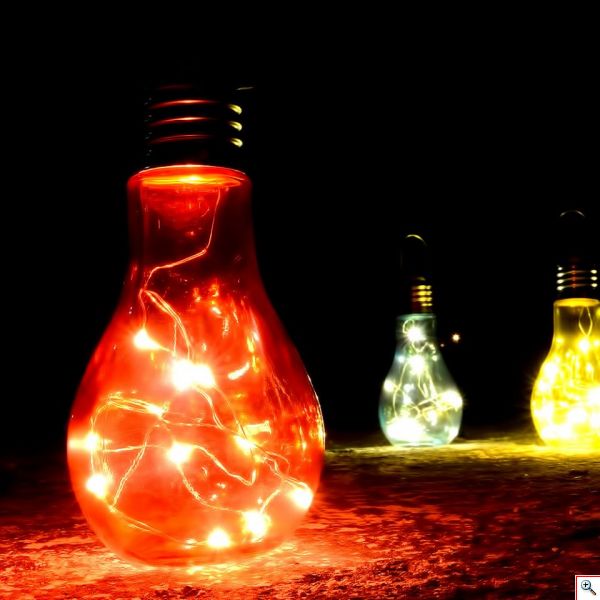 Κρεμαστός LED Λαμπτήρας με Αντάπτορα - Led Big Christmas Lamp - RGB , Blue, White, Rose, Warm