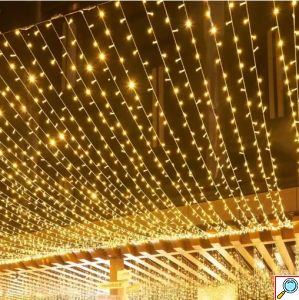 Χριστουγεννιάτικα Ηλιακά Λαμπάκια 500 LED 25m Θερμού Λευκού – Εξωτερική Διακόσμηση με Ηλιακό Πάνελ