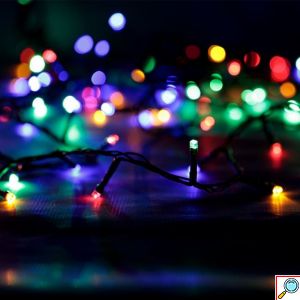 Ηλιακά Χριστουγεννιάτικα Λαμπάκια 360LED Πολύχρωμου Φωτισμού 18m - Εξωτερικού και Εσωτερικού Χώρου