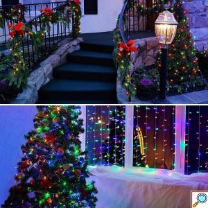 Χριστουγεννιάτικα Ηλιακά Λαμπάκια 360 LED Πολύχρωμα 18m - Διακόσμηση Εσωτερικού & Εξωτερικού Χώρου
