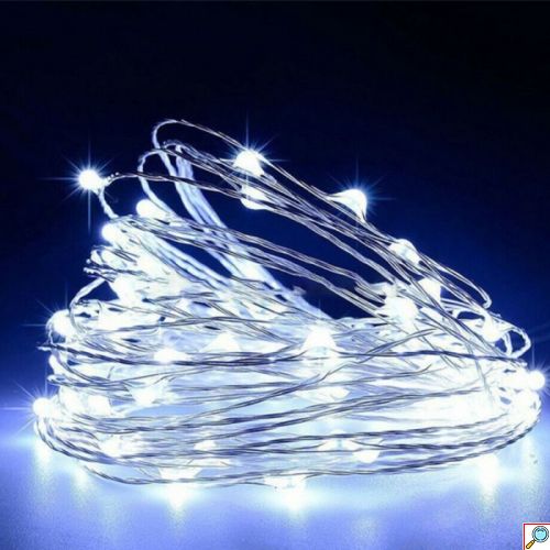 Χριστουγεννιάτικα Λαμπάκια 200LED 14.3m Λευκού Ψυχρού Φωτισμού