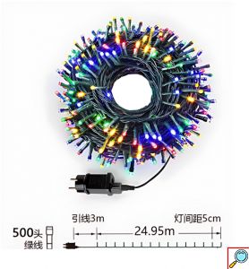 Χριστουγεννιάτικα Λαμπάκια 500 LED 25m Πολύχρωμα - Φωτισμός για Εσωτερικό και Εξωτερικό Στολισμό