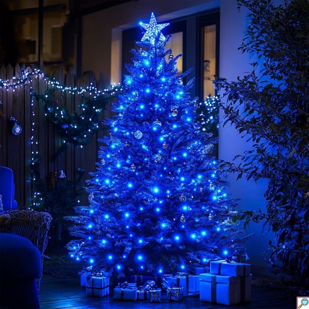 Χριστουγεννιάτικα Λαμπάκια 13.95m με 280 LED Μπλε Φωτισμού, IP44