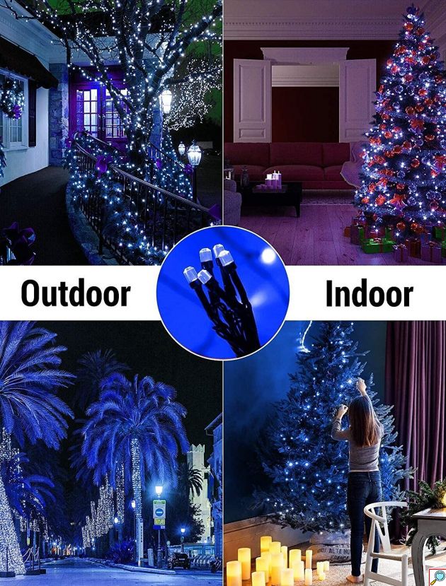 Χριστουγεννιάτικα Λαμπάκια 13.95m με 280 LED Μπλε Φωτισμού, IP44