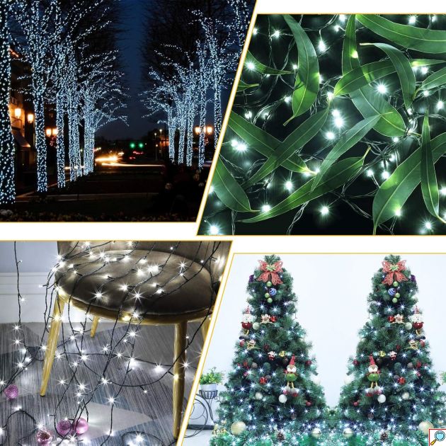 Χριστουγεννιάτικα Λαμπάκια με 700LED Ψυχρού Λευκού Φωτισμού 34.9m - Εσωτερικού & Εξωτερικού Χώρου