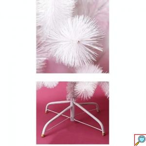 150cm Χριστουγεννιάτικο Δέντρο Λευκό με Μεταλλικό Σκελετό και Βάση