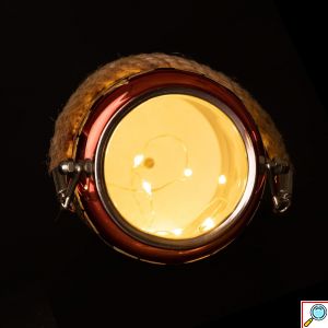 Χριστουγεννιάτικο Διακοσμητικό Κηροπήγιο με LED Φωτισμό 20 x 10cm - Κόκκινο