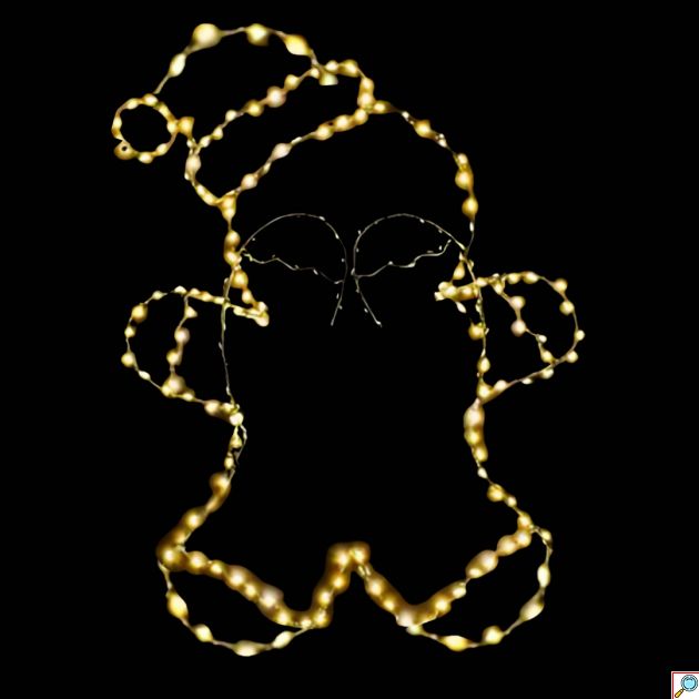 Χριστουγεννιάτικο LED Διακοσμητικό Gingerbread Man με Εφέ Κίνησης - 200LED, 35x50cm, IP44