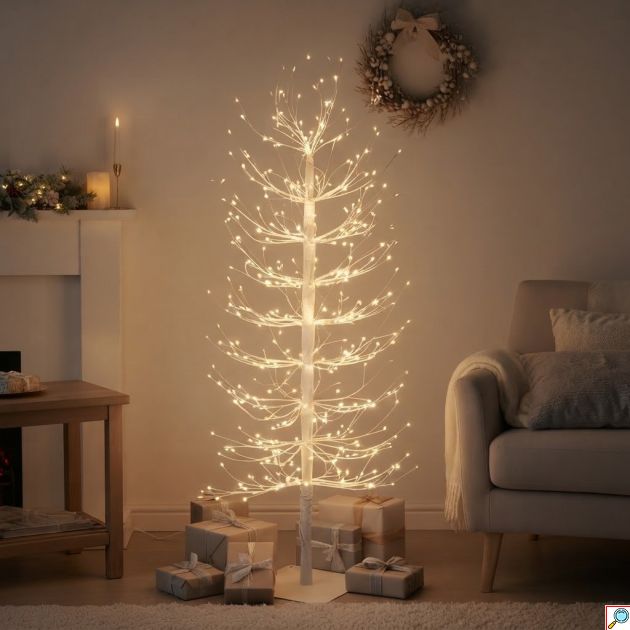 Φωτιζόμενο Χριστουγεννιάτικο Δέντρο 90cm – 320 MicroLED Θερμό Λευκό - Minimal Διακοσμητικό για Σαλόνι & Επαγγελματικό Χώρο