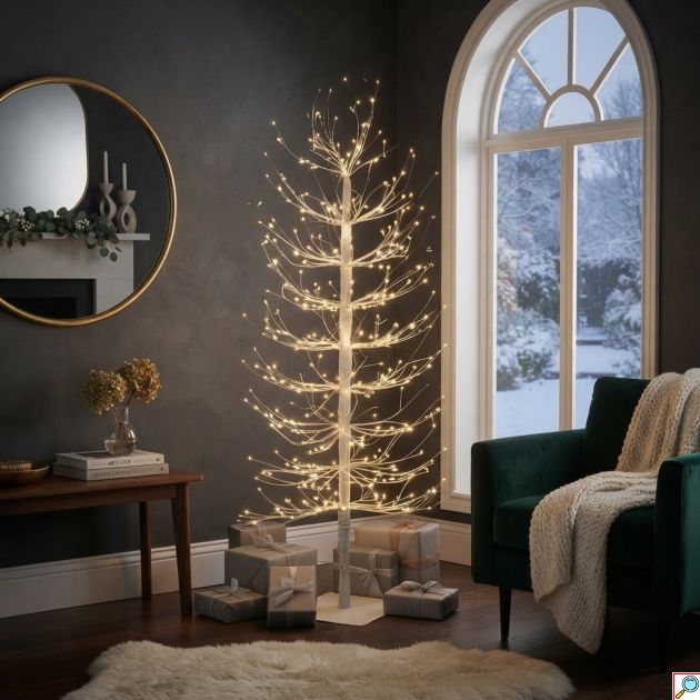Φωτιζόμενο Χριστουγεννιάτικο Δέντρο 90cm – 320 MicroLED Θερμό Λευκό - Minimal Διακοσμητικό για Σαλόνι & Επαγγελματικό Χώρο