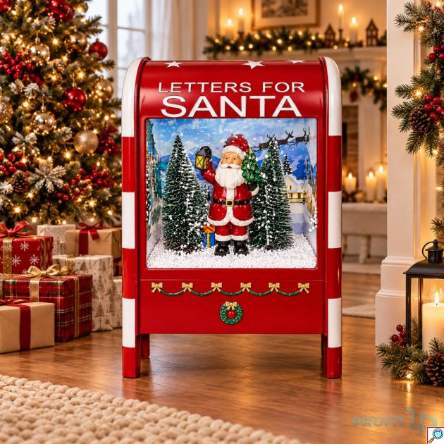 Χριστουγεννιάτικο Φανάρι Xmasfest - LED Φως, Κινούμενο Χιόνι και Μουσική - 3 Λειτουργίες, 33x21x12,5cm