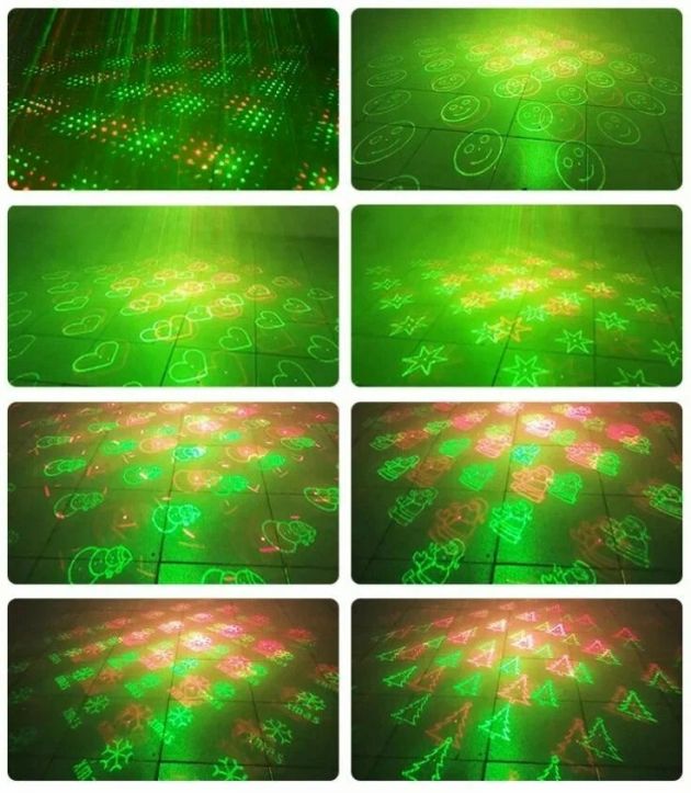 Χριστουγεννιάτικος Προβολέας Laser Κόκκινο & Πράσινο – Φωτιστικό για Πάρτυ με 4 Σχέδια - Εφέ Strobe, Αυτόματη Λειτουργία, Εύκολη Τοποθέτηση