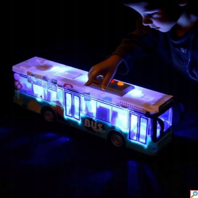 City Bus 1:16 Αστικό Λεωφορείο – Φώτα LED, Ήχοι και Ανοιγόμενες Πόρτες 0 Friction Powered