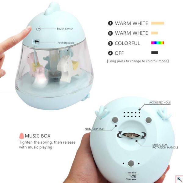 Παιδικό Φωτιστικό Καρουζέλ - Cute Chick Baby Light