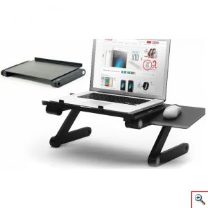 Πτυσσόμενο Τραπεζάκι για Laptop με 2 Ανεμιστήρες Ψύξης και Θέση Mouse - OEM T8 Smart Foldable Table