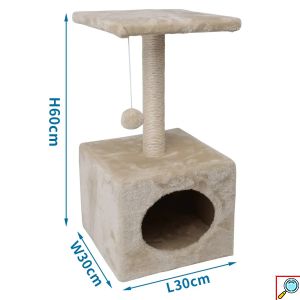 Δέντρο για Γάτες με Ονυχοδρόμιο και Φωλιά 30 x 30 x 60cm