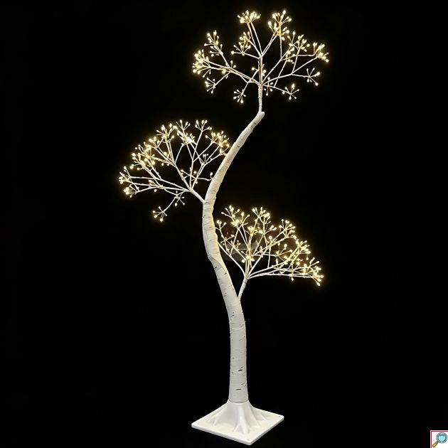 Χριστουγεννιάτικο Δέντρο LED 110cm - Θερμός Φωτισμός και Λευκός Κορμός