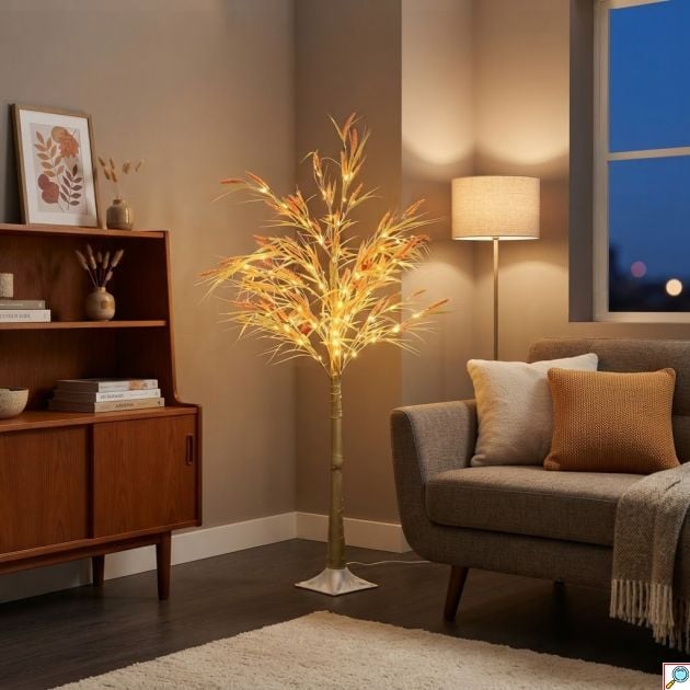 Διακοσμητικό Δέντρο LED 180cm - Στάχυα & Θερμό Λευκό Φως, Φωτιζόμενη Διακόσμηση