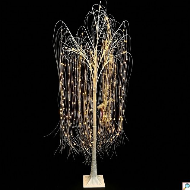 Χριστουγεννιάτικο Δέντρο LED 185cm - Κρεμαστά Φωτεινά Κλαδιά σε Σχήμα Ιτιάς