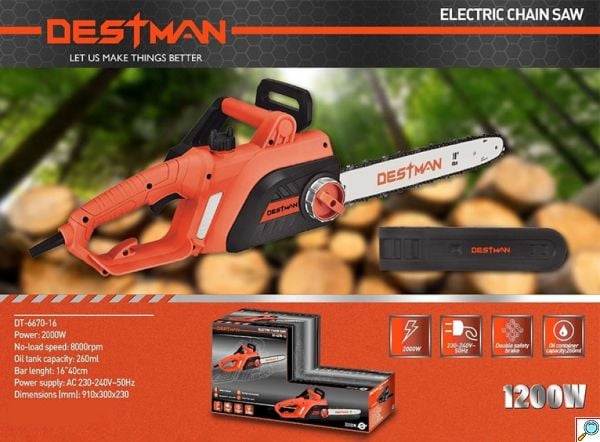 Destman Ηλεκτρικό Αλυσοπρίονο 2000W 8000rpm με Λάμα 40cm