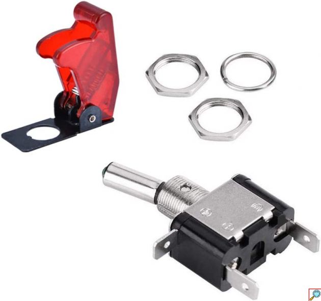Διακόπτης Εναλλαγής – Rocker Switch ON / OFF 12V 20A Κόκκινο