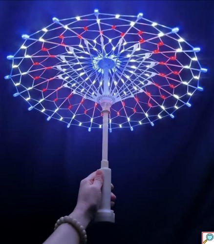 Διακοσμητική Ομπρέλα με 160 LED RGB Πολύχρωμου Φωτισμού 55cm – Εσωτερικού και Εξωτερικού Χώρου