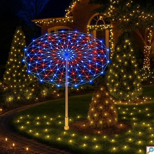 Διακοσμητική Ομπρέλα με 160 LED RGB Πολύχρωμου Φωτισμού 55cm – Εσωτερικού και Εξωτερικού Χώρου