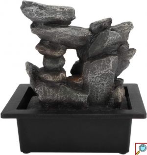 Διακοσμητικό Feng Shui Συντριβάνι Καταρράκτης με Φωτισμό LED - 28 x 23 x 18 εκ