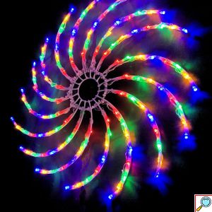 Διακοσμητικό Φωτιστικό LED Spinner Rainbow Πολύχρωμο 70cm