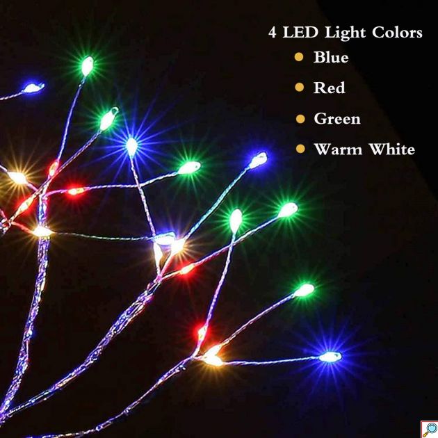 Διακοσμητικό Φωτιζόμενο Δέντρο 50cm με RGB Led Φωτισμό USB