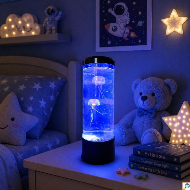 Διακοσμητικό Ενυδρείο RGB με Μέδουσες – Ηχείο Bluetooth και Φωτιστικό LED