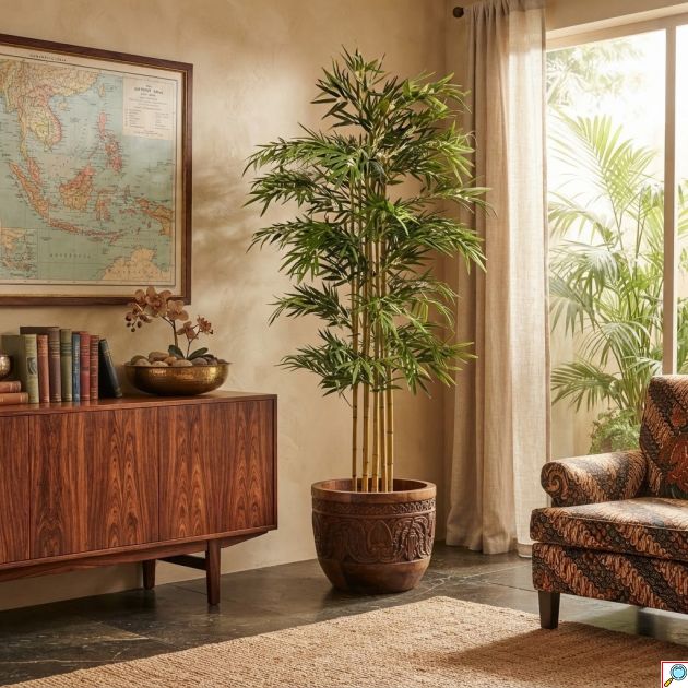 Τεχνητό Διακοσμητικό Μπαμπού 180cm – Πράσινο Φύλλωμα για Σπίτι & Γραφείο - Ρεαλιστική Όψη, Χωρίς Συντήρηση, Ψηλό Φυτό Εσωτερικού Χώρου