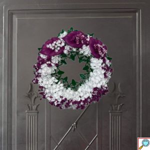 Διακοσμητικό Στεφάνι με Τεχνητά Λουλούδια 28 cm
