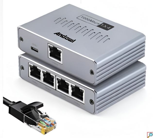 Διακλαδωτής Δικτύου - 1 Σε 3 Gigabit Έως 1000Mbps Για Πολλαπλές Ενσύρματες Συνδέσεις
