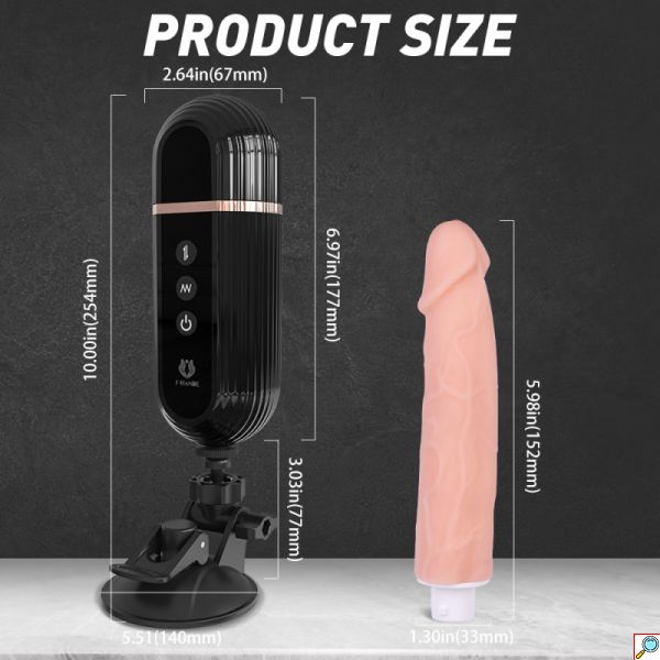 Telescopic 7x Thrusting Dildo Rotation Vibrator - Gspot with Suction Cup