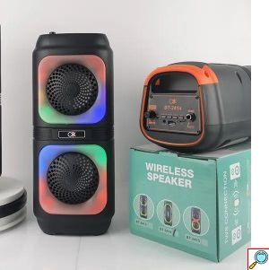 Μεγάλο Φορητό Bluetooth Ηχείο Φωτορυθμικό LED RGB Αυτοενισχυόμενο Ασύρματο με Είσοδο AUX (3,5mm & 6mm) για Μικρόφωνο Karaoke, USB στικ & SD Player