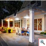 Αδιάβροχο Ηλιακό Φωτιστικό 12W 112LED Λευκού & Θερμού Φωτισμού Αυτόματο με Τηλεχειρηστήριο & Αισθητήρα Φωτός & Ανιχνευτή Κίνησης Επαναφορτιζόμενο - Μαύρο 2τμχ