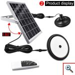Αδιάβροχο Ηλιακό Φωτιστικό 12W 112LED Λευκού & Θερμού Φωτισμού Αυτόματο με Τηλεχειρηστήριο & Αισθητήρα Φωτός & Ανιχνευτή Κίνησης Επαναφορτιζόμενο - Μαύρο 2τμχ