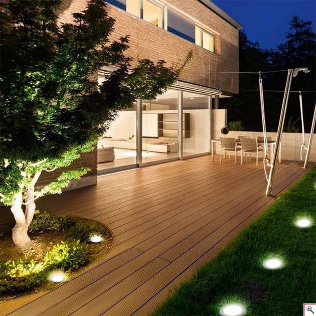 Σετ Ηλιακό Καρφωτό - Χωνευτό Φωτιστικό Led Κήπου με Αισθητήρα Φωτός - 4 Τεμάχια
