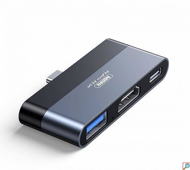 Docking Station USB-C Remax – Hub με HDMI 4K, USB 3.0 & PD 60W - Zelink Series, Compact, για Laptop & MacBook