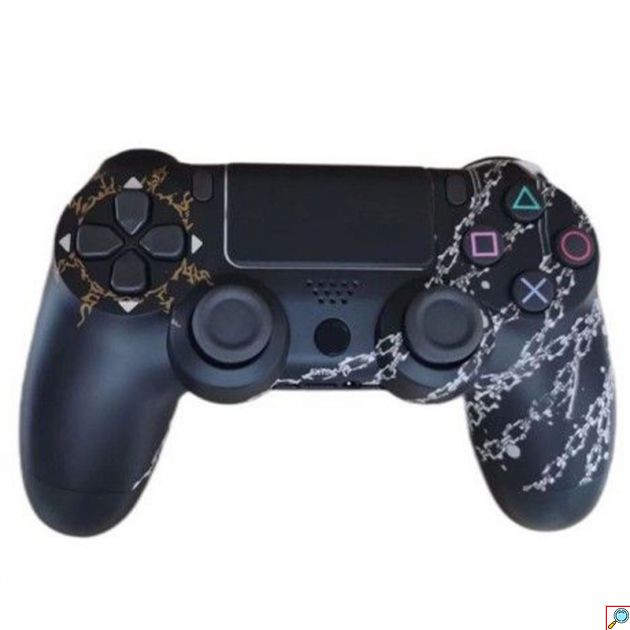 Ασύρματο Χειριστήριο Gamepad PS4 Doubleshock - Συμβατό με PS TV PS Now Wireless Controller Μαύρο Chains
