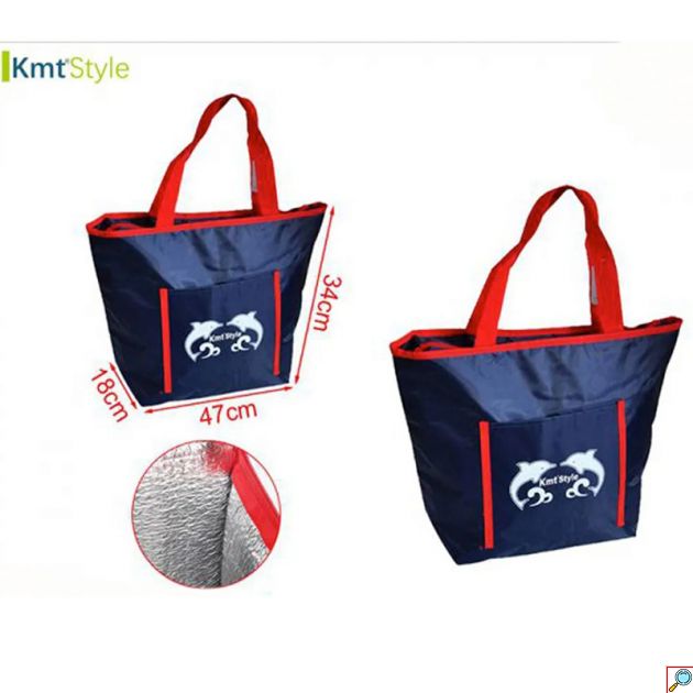 Ισοθερμική Τσάντα Ώμου 22Lt 18×47x34cm - Κόκκινο/Μπλε