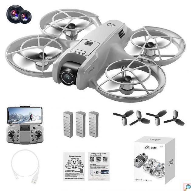 Drone με 2 Κάμερες HD - Brushless, Optical Flow & WiFi FPV - 3 Μπαταρίες για Εναέρια Φωτογράφιση