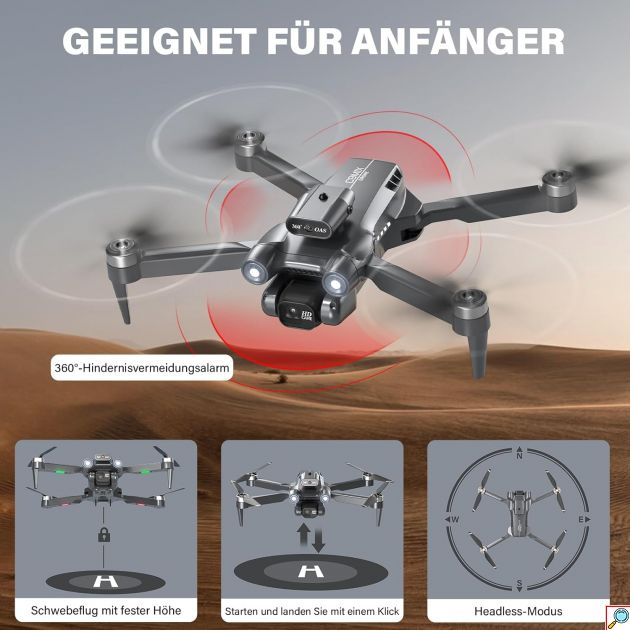 Drone με 8K Κάμερα και Χειριστήριο, Συμβατό με Smartphone